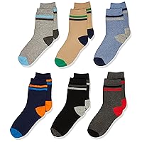 Jefferies Socks Boys' Multi Stripe Crew Socks 6 Pack