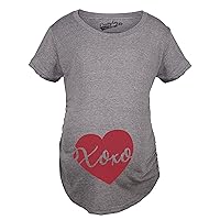Maternity XOXO Script Heart Cute Pregnancy Announcement T Shirt