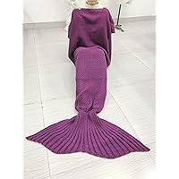 Crochet Mermaid Tail Blanket for Adults, Big Kids & Little Kids, Size 70