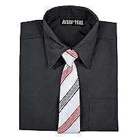 Avery Hill Boys Short Sleeve Dress Shirt with Windsor Tie