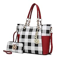 MKF Collection Tote Bag for Women, Handbag Set with Wallet-Top-Handle- Vegan Leather Purse