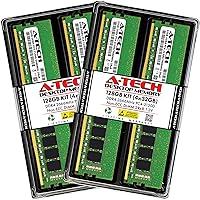 A-Tech 128GB (4x32GB) DDR4 2666 MHz UDIMM PC4-21300 (PC4-2666V) CL19 DIMM 2Rx8 Non-ECC Desktop RAM Memory Modules