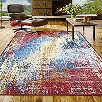 SUPERIOR Indoor Non-Slip Area Rug, Modern Home Floor Decor, Throw for Living Room, Bedroom, Office, Entryway, Kitchen, Dining, Foam Backed Rugs, Arona Collection - 10ft x 14ft, Multicolor