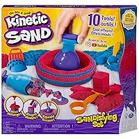 Kinetic Sand, Sandisfying Set with 2lbs of Sand and 10 Tools, Play Sand Sensory Toys for Kids Ages 3 and up