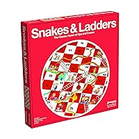 Pressman Snakes & Ladders Game, 2-4 Players, Ages 4 & Up, 5
