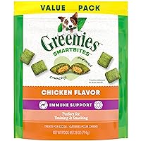 Greenies Smartbites Immune Support Crunchy & Soft Dog Treats, Chicken Flavor, 28 oz.
