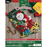 Bucilla Santa's Sleigh Stocking Kit, Multicolor