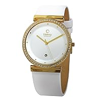 Obaku Harmony Women's Quartz Watch 28-V137UGIRW1 with Leather Strap