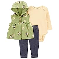 Carter's Baby Girls' 3 Piece Vest Little Jacket Set