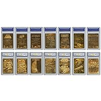 1996 Original Genuine 23KT Gold Cards - Graded Gem-Mint 10 - Set of 7 Y