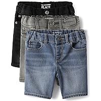The Children's Place Baby Girls' and Toddler Tie Front Denim Pull On Shorts