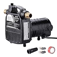 115Volt 1/2HP 1500 GPH Heavy Duty High Pressure Cast Iron Casing Water Transfer Utility Pump With Brass Connectors and Suction Strainer