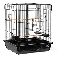 Prevue Pet Products Parrot Manor Metal Bird Cage with Plastic Base, Removable Grill for Home or Travel