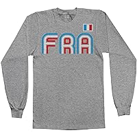 Threadrock Men's France Athletic Retro Series Long Sleeve T-Shirt