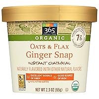 365 by Whole Foods Market, Organic Instant Oatmeal, Oats & Flax Ginger Snap, 2.3 Ounce