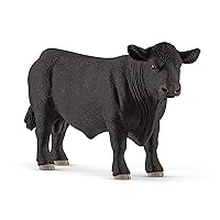Schleich Farm World, Realistic Animal Toys for Kids Ages 3 and Above, Black Angus Bull Cow Toy Figure