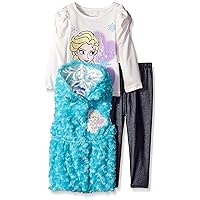 Disney Girls' Elsa Vest, Shirt, and Legging Three-Piece Set