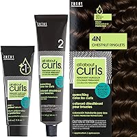 All About Curls 4N (Light Brown - Cool Red Undertone) Chestnut Ringlets Permanent Hair Color (Prep + Protect Serum & Hair Dye for Curly Hair) - 100% Grey Coverage, Nourished & Radiant Curls