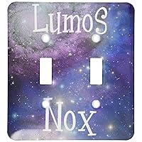 3dRose LLC lsp_123128_2 Lumos Nox Meaning Light Dark Night Darkness On Or Off Starry Sky Space Stars Galaxies Double Toggle Switch