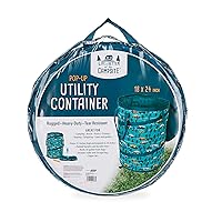 Camco Life is Better at The Campsite Pop-Up Utility Container - 18 x 24-inch - A Compact Size for Multi-Purpose Use - Sketched RVs and Trees Pattern (42987)