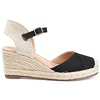 Brinley Co Comfort Womens Espadrille Ankle Strap Wedge