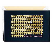 Hallmark Signature Valentines Day Card, Anniversary Card, Love Card for Significant Other (Gold Foil Hearts)