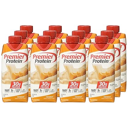 Premier Protein 30g Protein Shake, Caramel, 12 Count