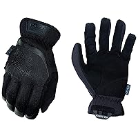 FastFit Tactical Gloves with Elastic Cuff for Secure Fit, Work Gloves with Flexible Grip for Multi-Purpose Use, Durable Touchscreen Capable Safety Gloves for Men (Black, Medium)