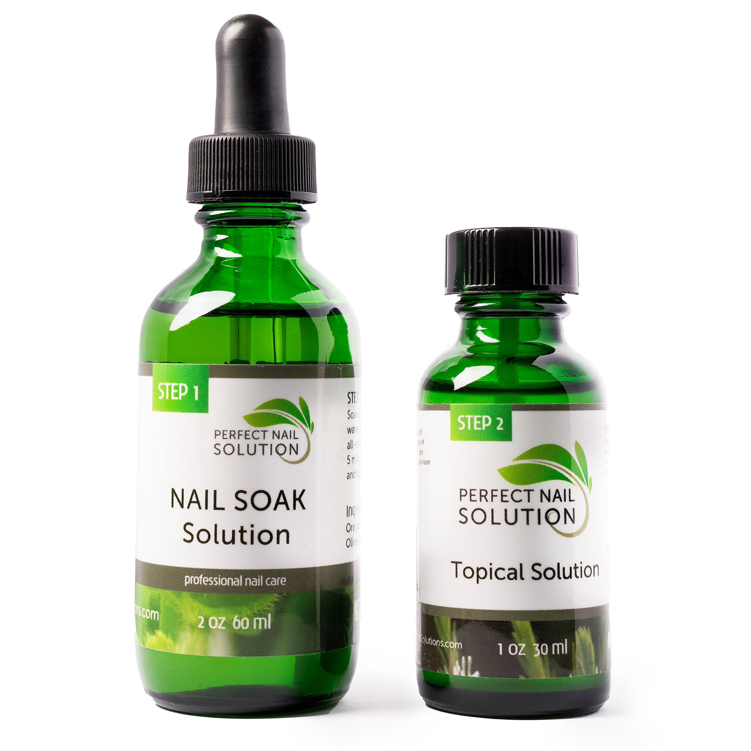 Toenail Fungus Treatment - Natural 2-Step Topical Anti-Fungal Solution with Oregano and Tea Tree Oil - Removes Yellow from Infected Finger & Toe Nails