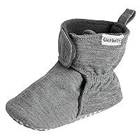 Gerber Unisex-Baby Fleece Lined Wrap Fasten Non Skid Soft Slipper Booties