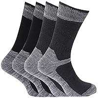 Mens Heavy Weight Reinforced Toe Work Boot Socks (Pack Of 4)