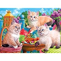 Cra-Z-Art - RoseArt - Fancy Cats 750PC - Kitten Tea Party