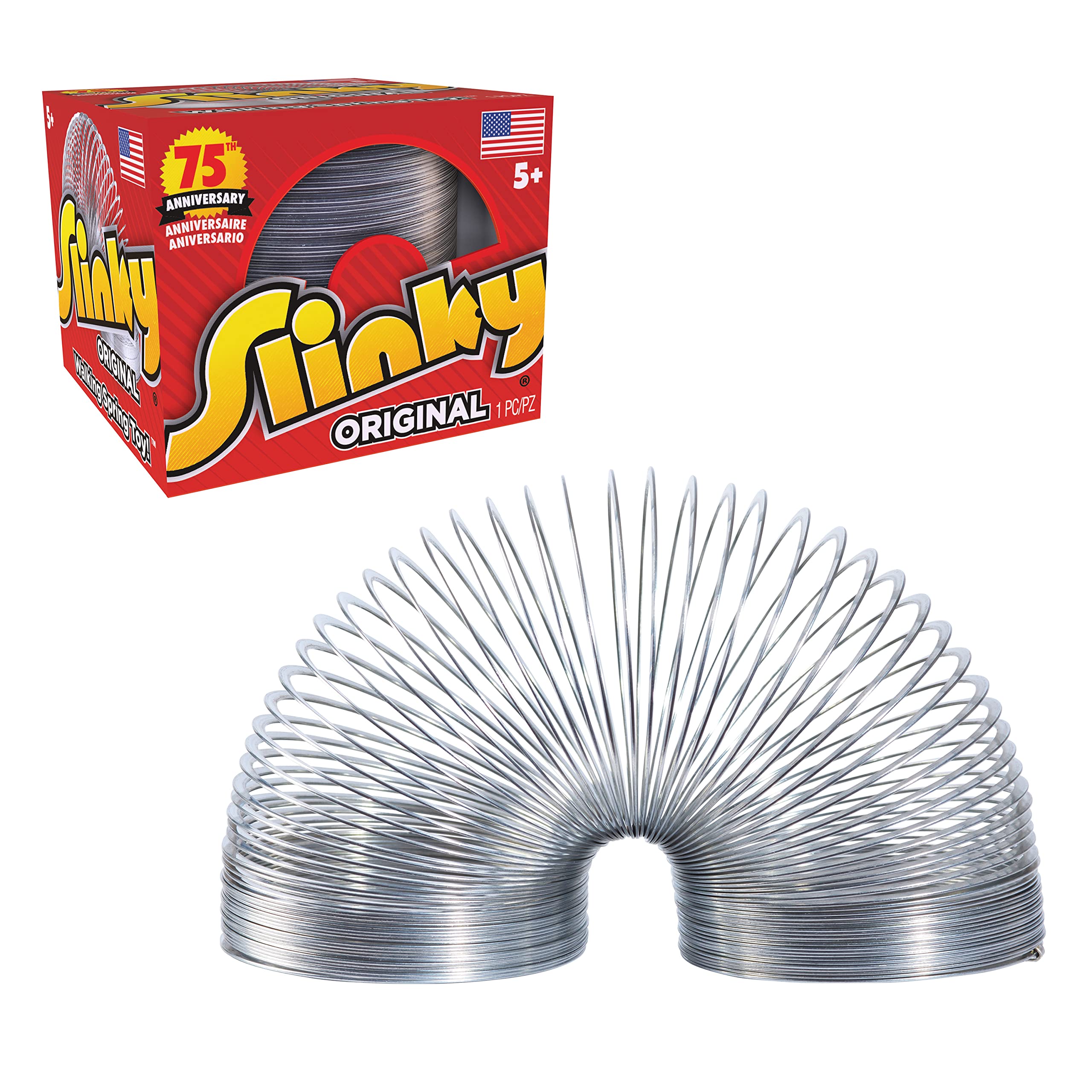 The Original Slinky Walking Spring Toy, Basket Stuffers, Metal Slinky, Fidget Toys, Party Favors and Gifts, Kids Toys for Ages 5 Up, Small Gifts by Just Play