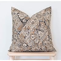 Fprqlyze Turkish Rug Pillow Cover Boho Throw Pillow for Living Room Boho Pillow Covers Living Room Throw Pillows Neutral Pillow Covers