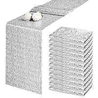 12 Pack Silver Sequin Table Runner 12