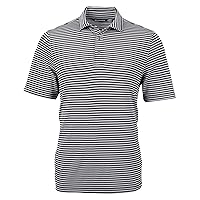 Cutter & Buck Big & Tall Short Sleeve Virtue Eco Pique Stripe Recycled Mens Big and Tall Polo