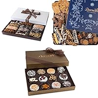 Barnett's Gourmet Chocolate Cookies Gift Basket Bundle, Cookie, and Biscotti Christmas Holiday Him & Her Gifts, Prime Unique Corporate Men Women Valentines Mothers Day Basket Ideas