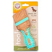 for Pets Chew Tools Collection: Wood Blend Paintbrush Chew Toy for Dogs | Compressed Wood Dog Chew Toys with Baking Soda, Safer & Durable Alternative to Chewing Sticks 7.5 Inch