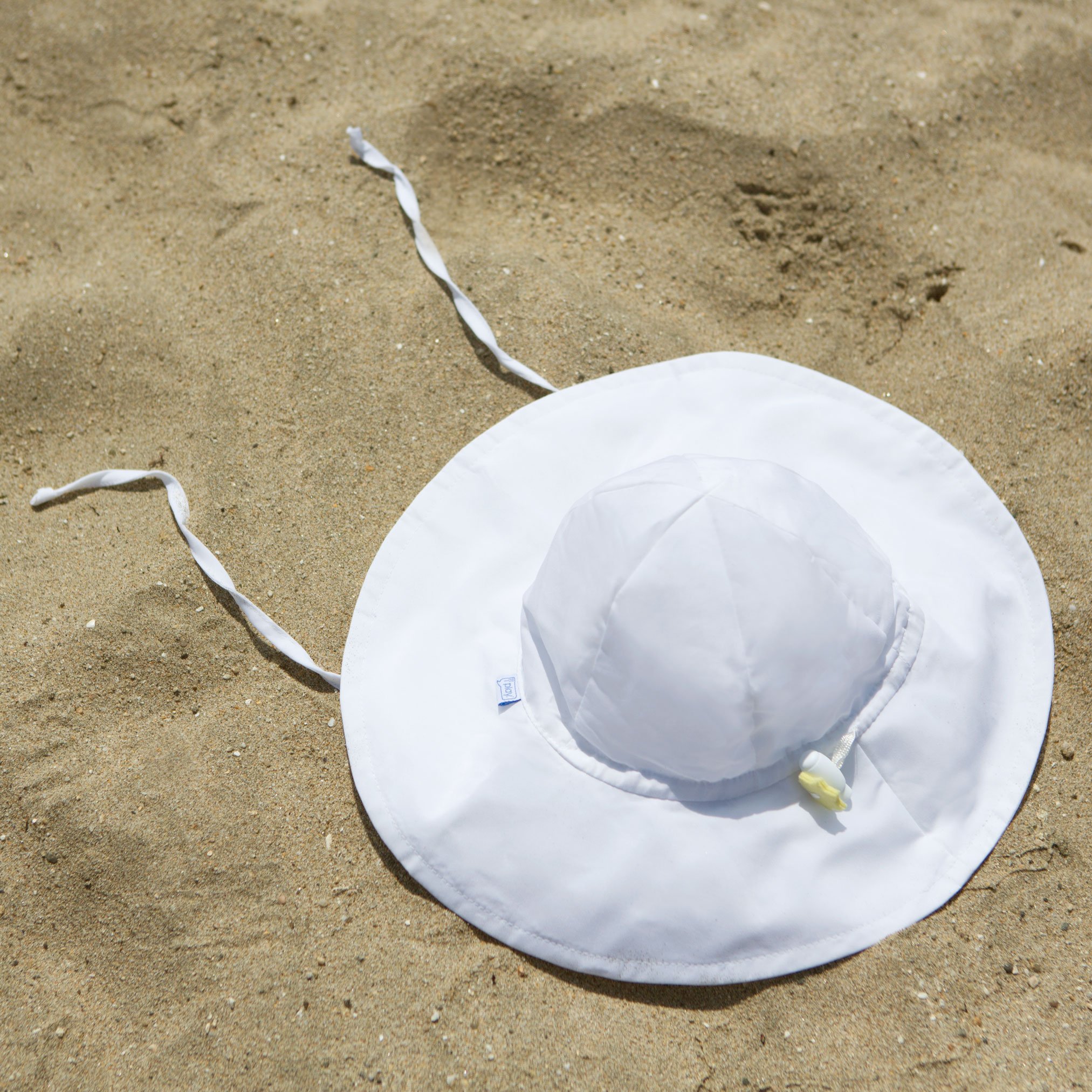 i play. Baby Brim Sun Protection Hat, White, 0-6 Months