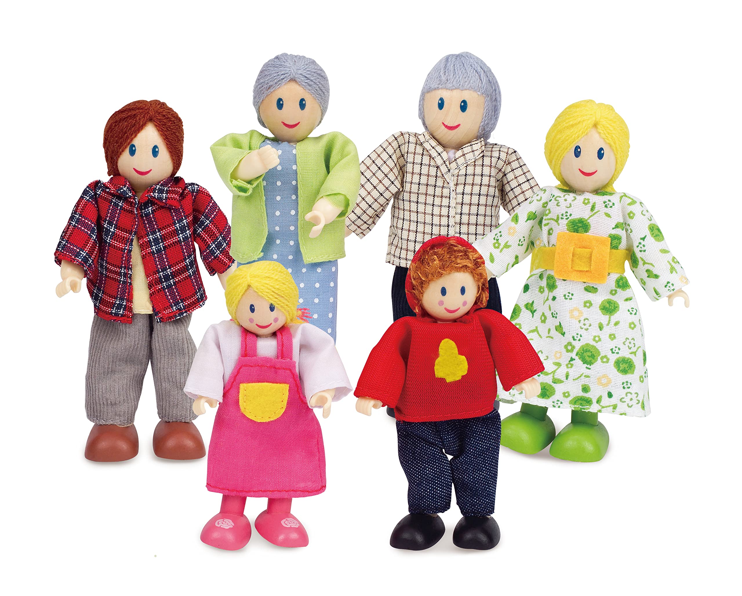 Happy Family Dollhouse Set by Hape Award Winning Doll Family Set, Unique Accessory for Kid’s Wooden Dolls House| Multicolor