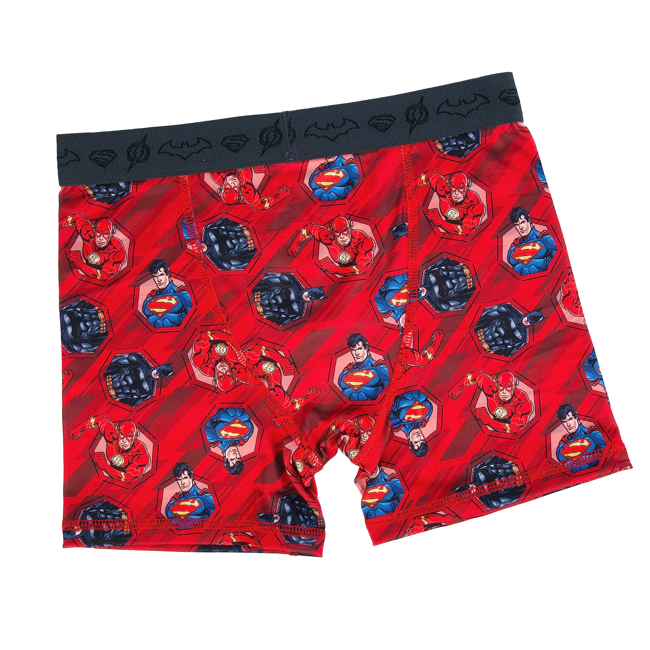 DC Comics Boys' Superhero Boxer Briefs Multipacks with Batman, Flash, Superman & More, Sizes 4, 6, 8, 10, 12