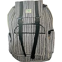 Himalayan Hemp Stripes Buckle Backpack - Large 13