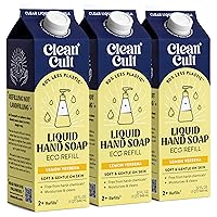 Cleancult - Liquid Hand Soap Refills - Lemon Verbena - Made with Aloe Vera & Essential Oil Blend - Nourishes & Moisturizes Dry & Sensitive Skin - Eco Friendly - Paper-Based Packaging - 32 oz/3 Pack