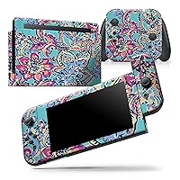Compatible with Nintendo DSi XL - Skin Decal Protective Scratch-Resistant Removable Vinyl Wrap Cover - Bright Watercolor Floral