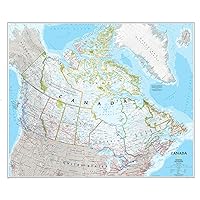 National Geographic: Canada Classic Wall Map (38 x 32 inches) (National Geographic Reference Map)
