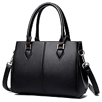 Vegan PU Leather Satchel Purses and Handbags for Women Shoulder Bag Ladies Designer Top-Handle Messenger Tote Bag