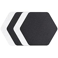GEAR AID Tenacious Tape Hex 2.5” Shapes, Nylon Outdoor Fabric, Vinyl Repair Patches, Peel-and-Stick to Fix Holes and Burns in Down Jackets, Rain Gear, Tents, Tarps and More, Black and Clear, 4 Patches