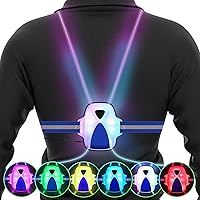 Running Vest, Running Light for Runners, Safety Reflective Running Gear for Men Women, 6 Multicolor, USB Rechargeable, Waterproof, LED Light Vest for Night Running, Walking, Jogging, Cycling