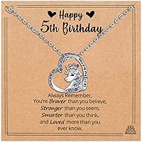 MIXJOY Unicorn Birthday Gifts for 1-10 Year Old Girls, You are Magical Necklace for Age 5 to 25 Daughter Granddaughter Niece