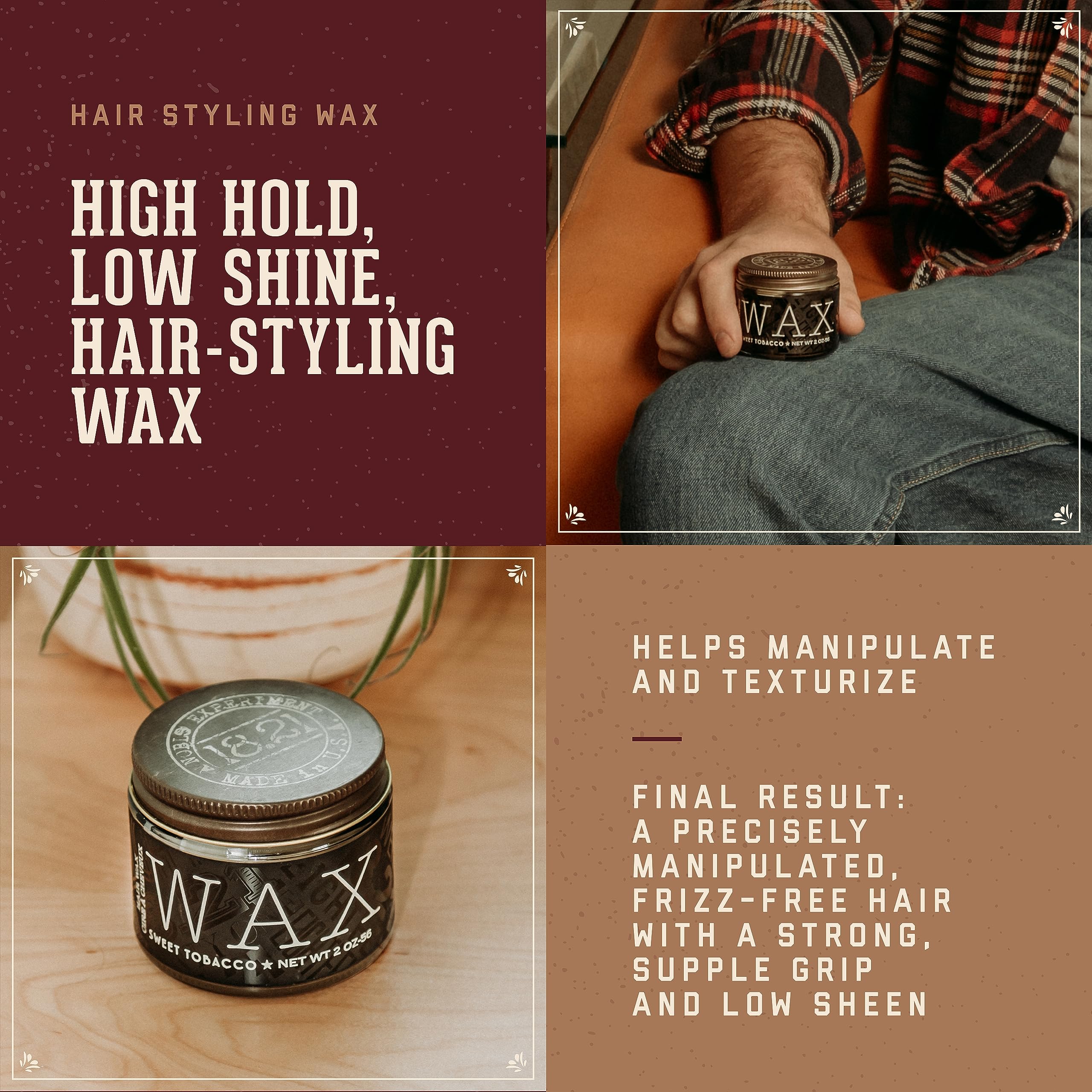 18.21 Man Made 18 21 Man Made Hair Pomade With Finish For Men Sweet Tobacco Oz Styling Shine
